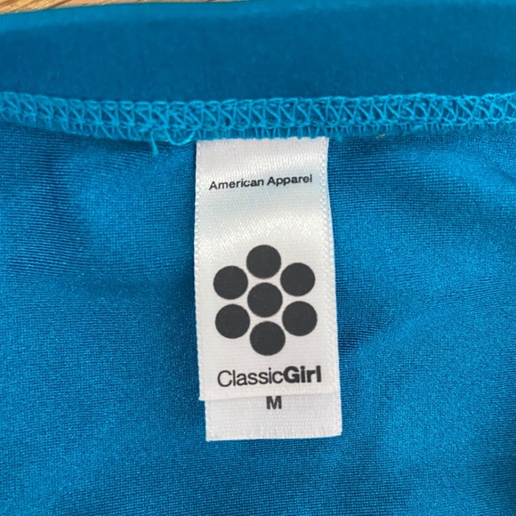 American Apparel turquoise bodysuit/swimsuit - Picture 2 of 2